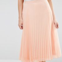 Meruňková plisovaná sukně