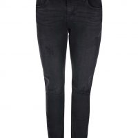 Černé skinny džíny s potrhanými detaily