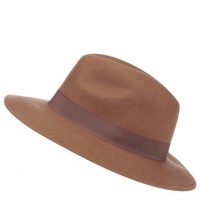 Hnědý vlněný klobouk