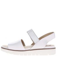 Bílé dámské kožené sandály