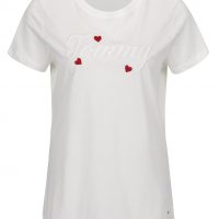Krémové dámské tričko s výšivkou Tommy Hilfiger